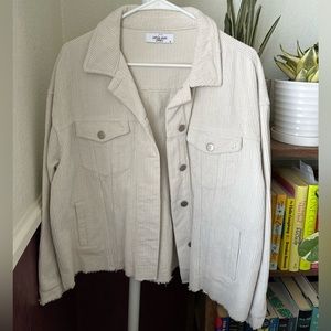 Cream Corduroy Jacket, size M, Carly Jean